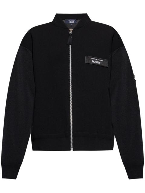 logo-patch bomber jacket