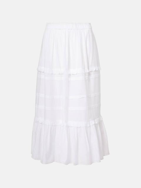 Diya cotton-blend maxi skirt