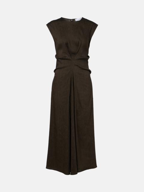 White Label Miranda linen-blend midi dress
