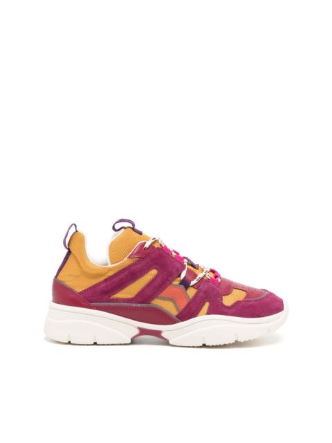 Kindsay panelled leather sneakers