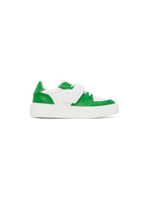 Green & White Sporty Sneakers