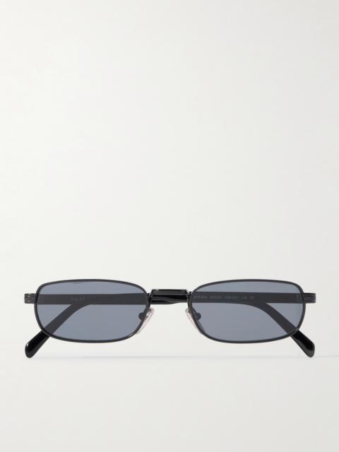 Rectangle-frame Metal Sunglasses
