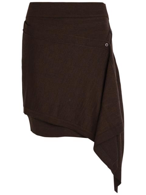Lemaire Buttoned-panel Fine-knit Mini Skirt