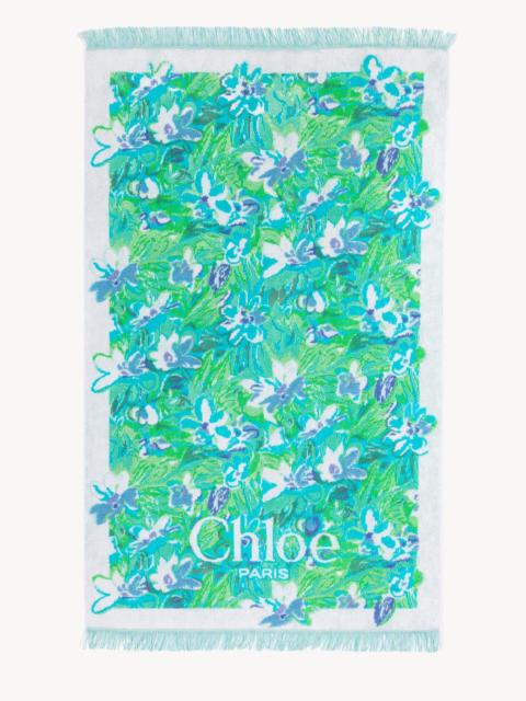 THE CHLOÉ WILD FLOWERS BEACH TOWEL IN COTTON TOWELING