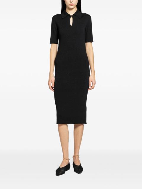 wool midi polo dress
