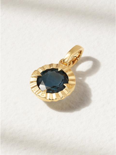 Internal Compass 18-karat Gold Topaz Pendant