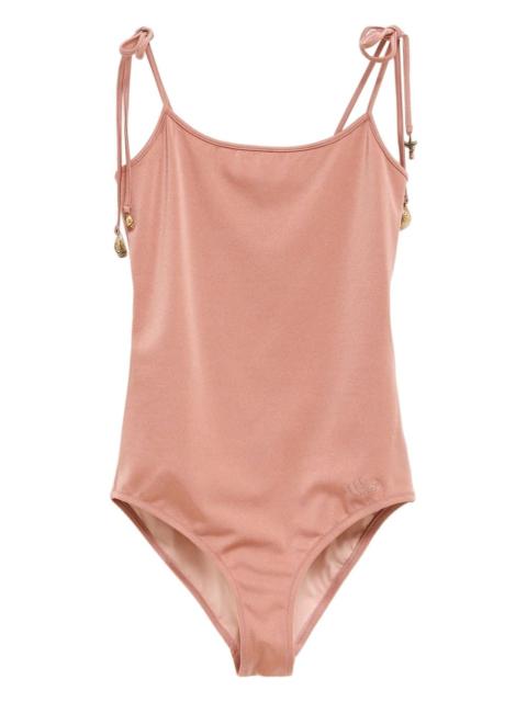 knotted-strap swimsuit