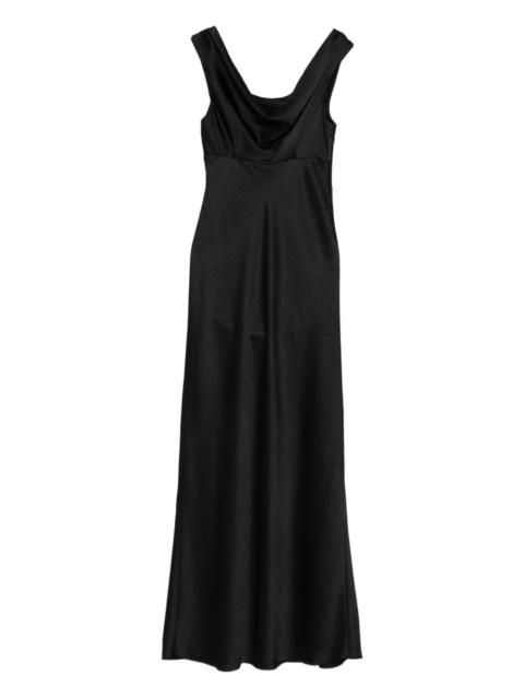 cowl-neck maxi dress