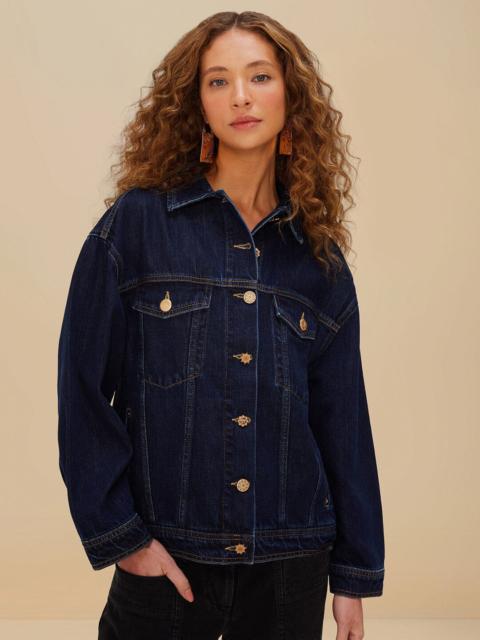 Dark Denim Buttoned Jacket