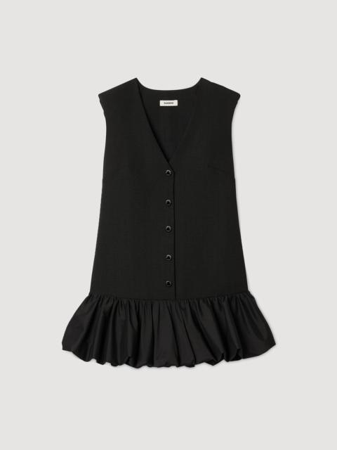 MINI TAILORED DRESS WITH RUFFLE