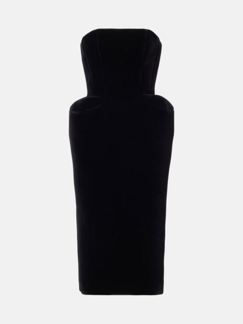 Velvet bustier dress