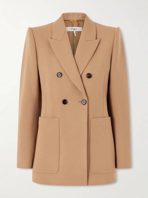 Double-breasted Wool-gabardine Blazer