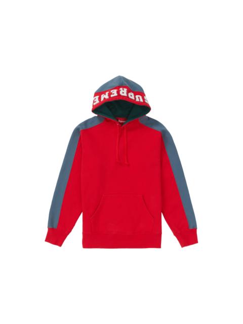 Supreme Paneled Hooded Sweatshirt Red