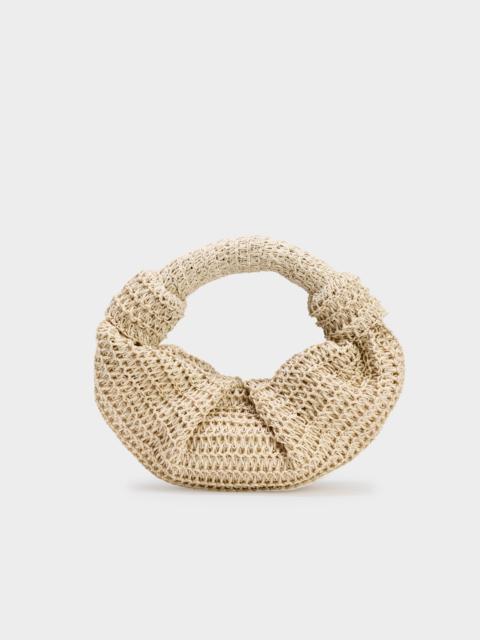 Raffia Lopsy Bag In Ivory