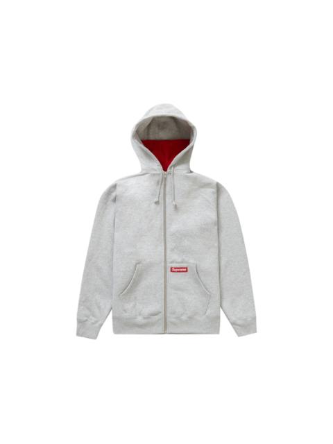 Supreme Double Hood Facemask Zip Up Hooded Sweatshirt Heather Grey