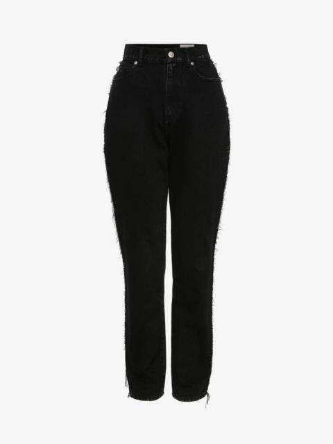 Women's Boyfriend Denim Jeans in Black