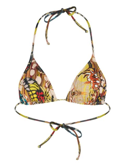 Printed Tie bikini top