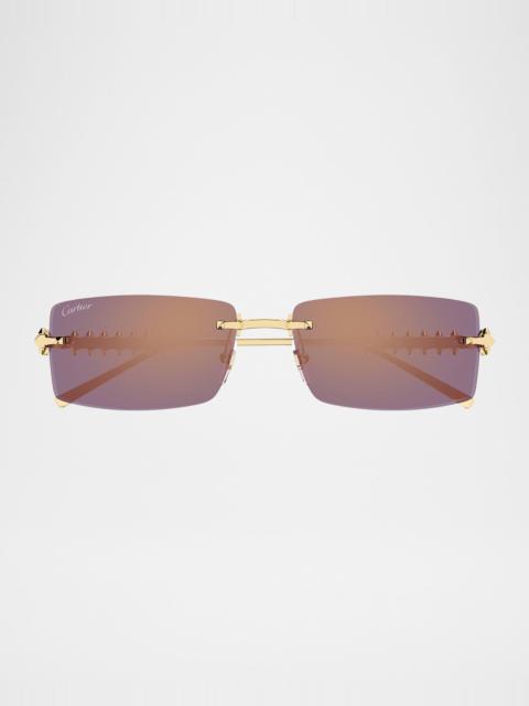 Clash de Cartier 57mm Rectangular Sunglasses