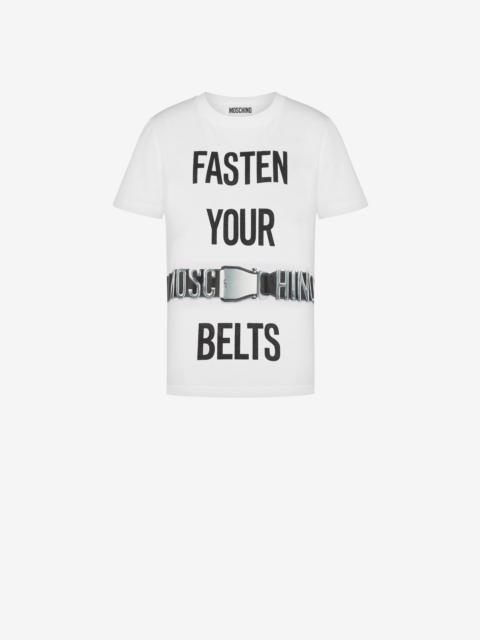FASTEN YOUR BELTS ORGANIC JERSEY T-SHIRT