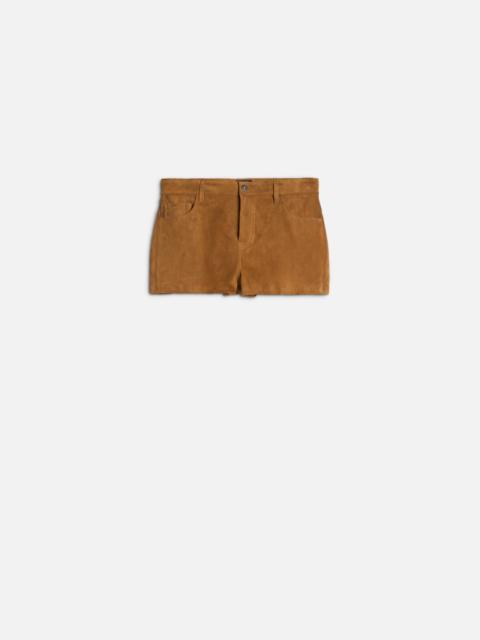 SHORT in Suede Caramel