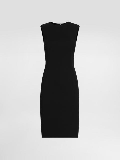 Wool calf-length sheath dress