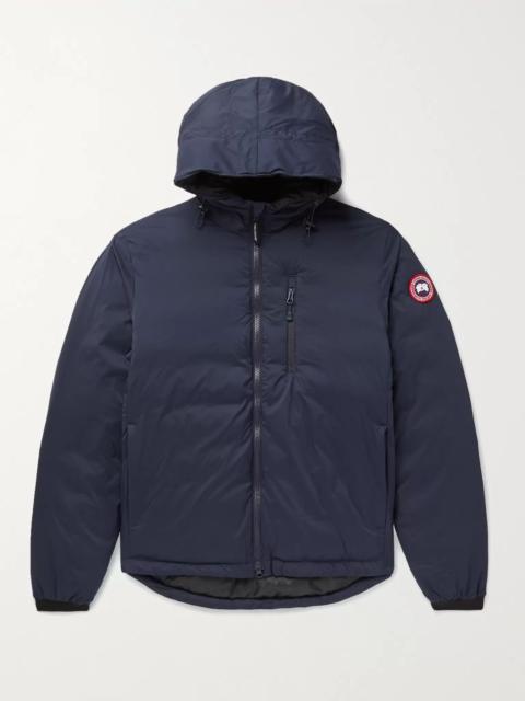 Lodge Slim-Fit Nylon-Ripstop Hooded Down Jacket Navy