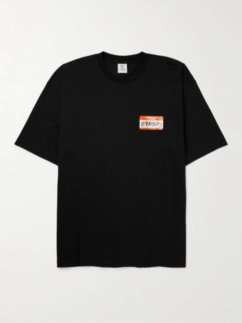 Oversized Logo-Print Cotton-Blend Jersey T-Shirt