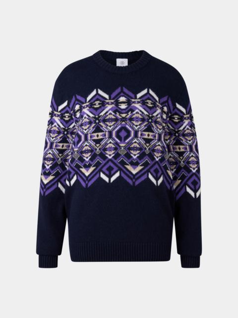 Norwegian pullover Luci in Navy blue/purple