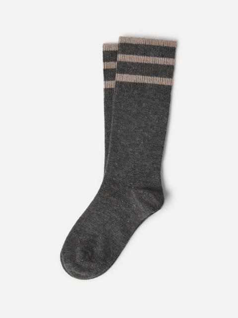 Sparkling cashmere knit socks