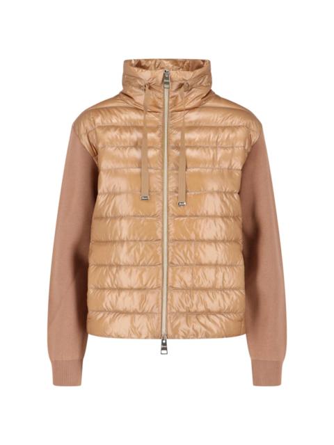 KNITTED AND NYLON DOWN JACKET