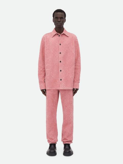 Suede Intrecciato Leather Shirt