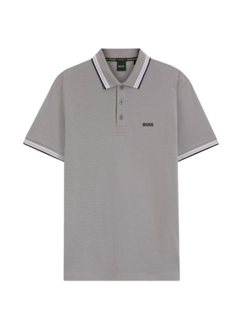 logo-embroidery polo shirt
