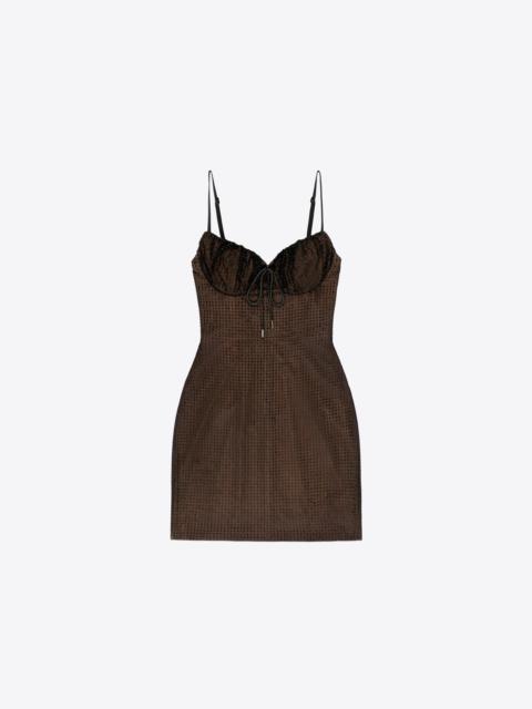 CRYSTAL HOTFIX MINI DRESS