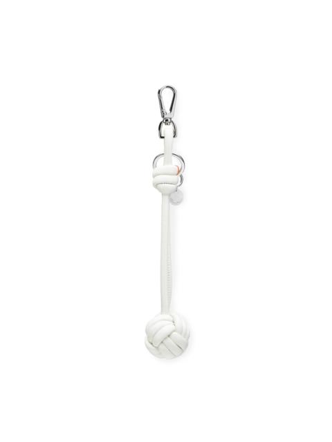 White leather sphere charm