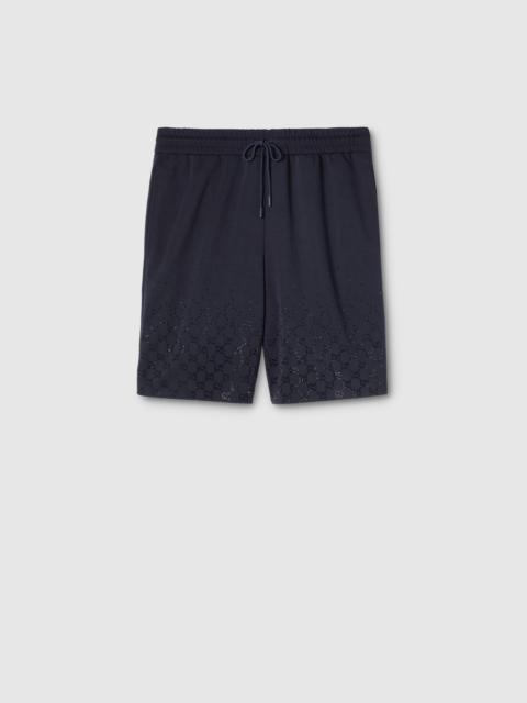 Technical jersey shorts with crystals