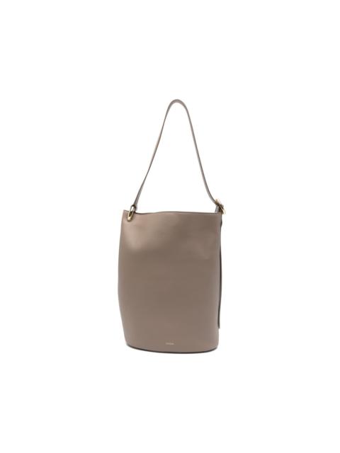 fold leather bucket bag