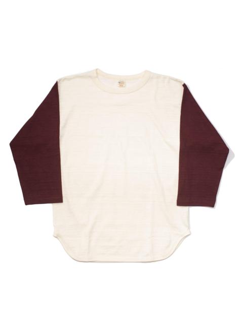 Warehouse & Co Lot. 4800 Baseball Tee Cream/ Bordeaux