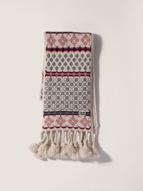 Wool and cashmere scarf