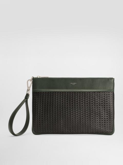 Plongé woven calfskin necessaire