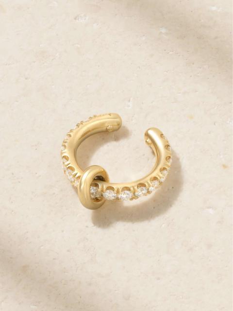 18-karat gold diamond ear cuff Gold