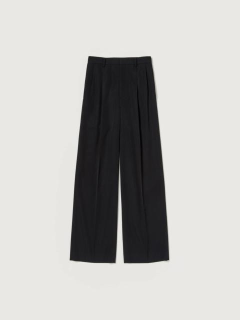 LIGHT WOOL MAX GABARDINE TWO-TUCK SLACKS