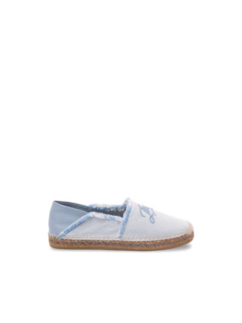 frayed logo espadrilles