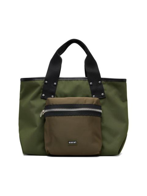 Khaki Medium Pocket Tote