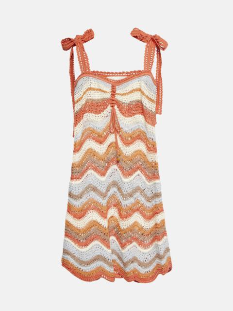 Textured cotton minidress