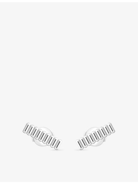 Quatre Grosgrain 18ct White-Gold Stud Earrings