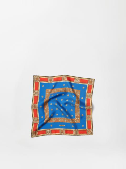 Printed Silk Twill Scarf 45 cm