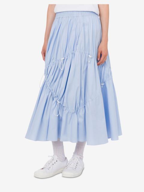 STRETCH COTTON POPLIN SKIRT