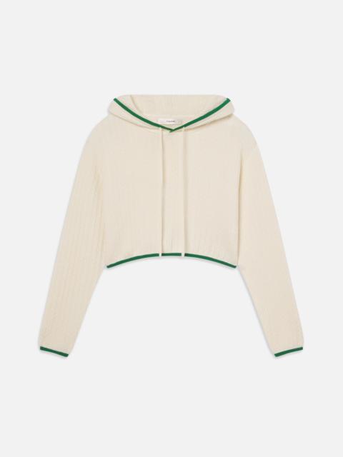 The Cable Hoodie in Kelly Green Multi