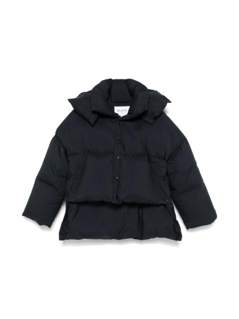 Nylon short padded jacket