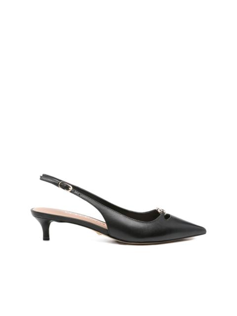 45mm slingback leather pumps